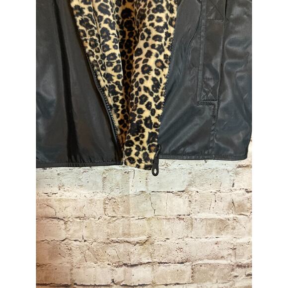 Utex Design Fully Reversible Jacket Womens Medium Cheetah Leopard Full Zip Up - Picture 7 of 14